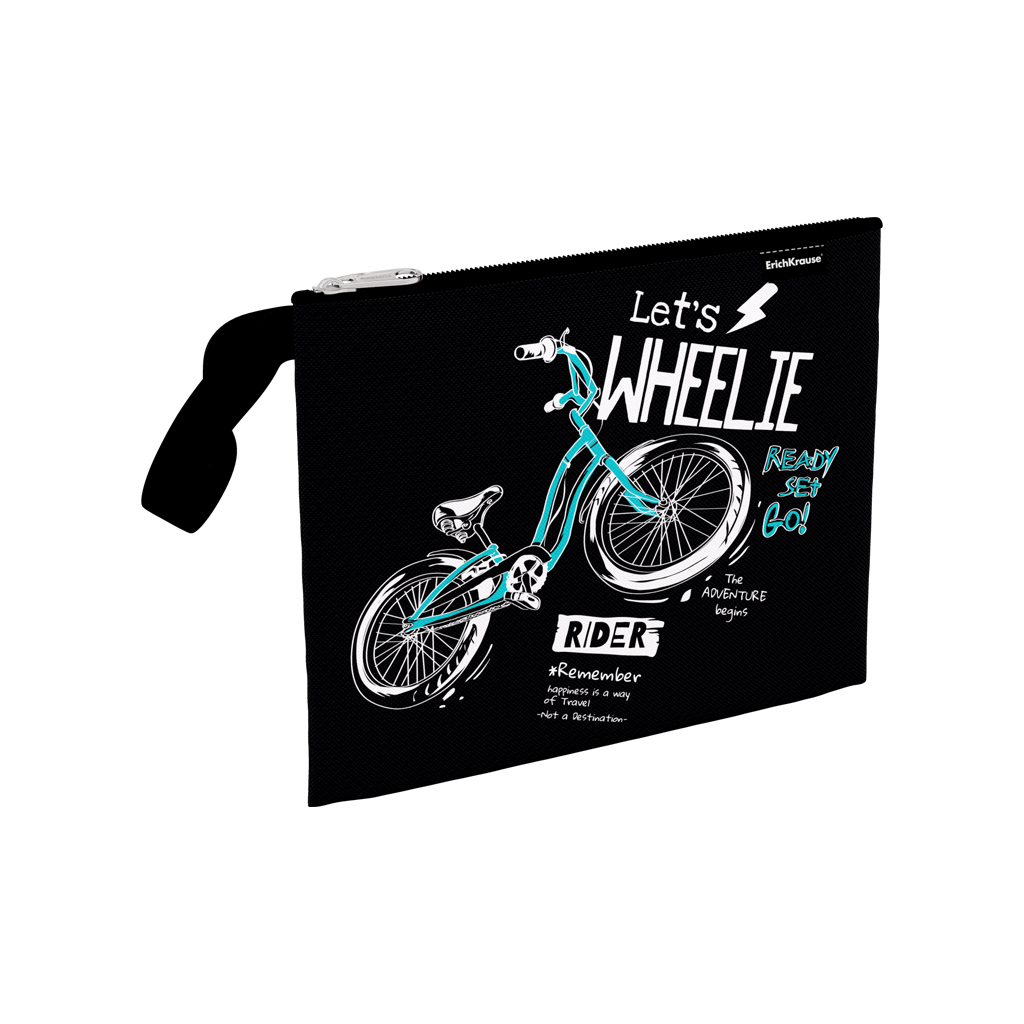 Папка текстильная на молнии ErichKrause® Bicycle Rider, A5+