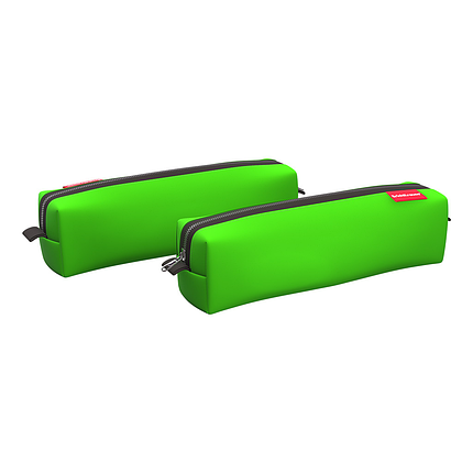 Пенал квадро mini ErichKrause® 210x50x50мм Neon® Green, фото 2