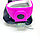 Маска для плавания с трубкой розовая черная (4-7 лет), фото 4