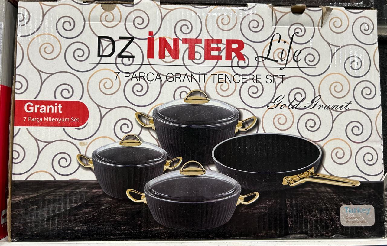 Набор посуды с гранитным покрытием Beşdok Dz Inter Life, 7 предметов - фото 2 - id-p110070841