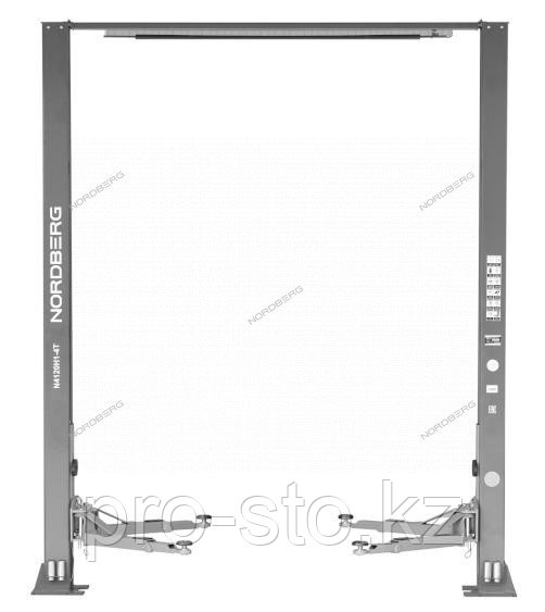 Подъемник 380V с верхней синхронизацией, H=4,0 м, с электростопорами (серый) NORDBERG