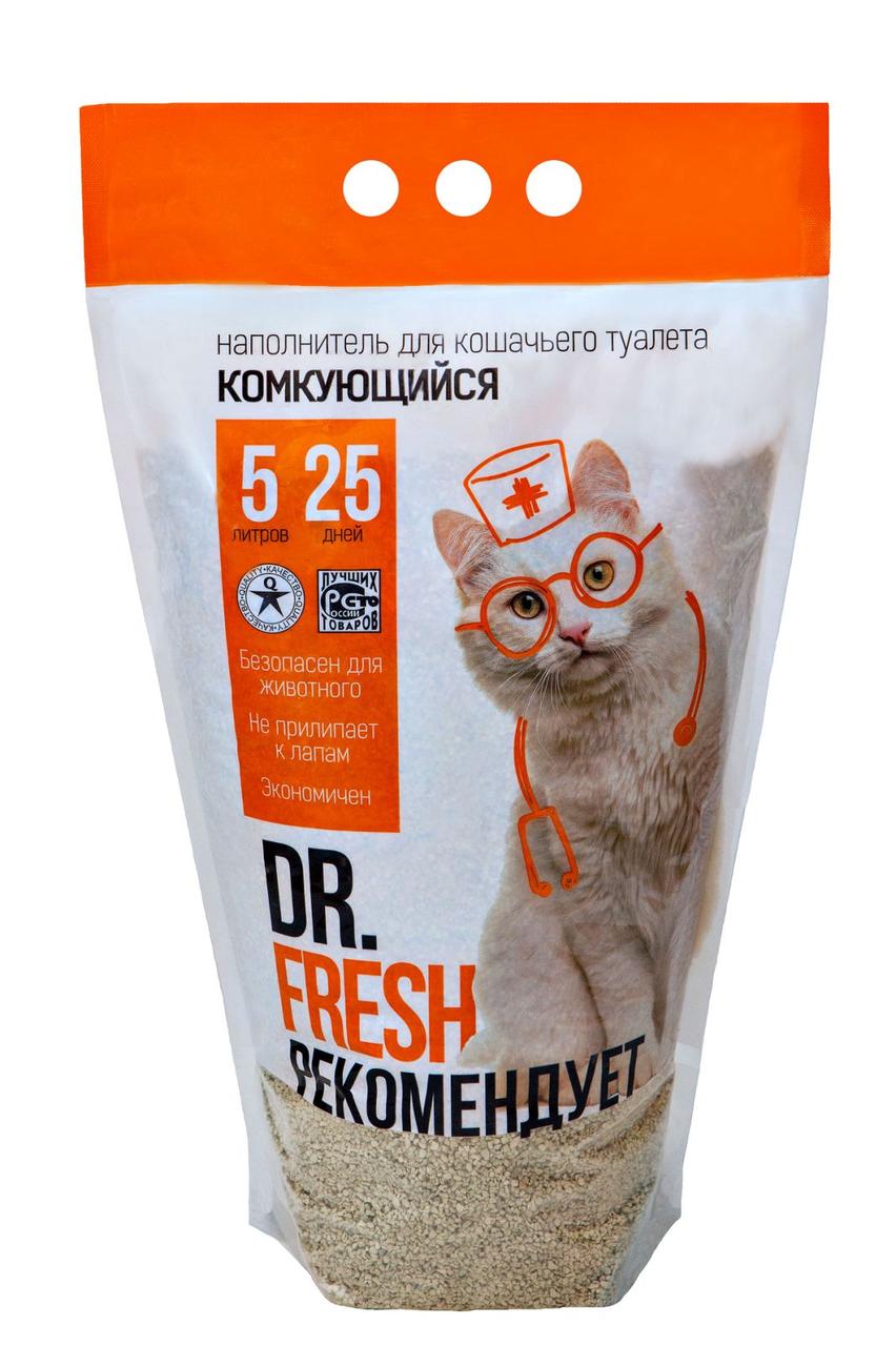 Dr. Fresh PREMIUM наполнитель комкующийся (бентонитовый) 5 л