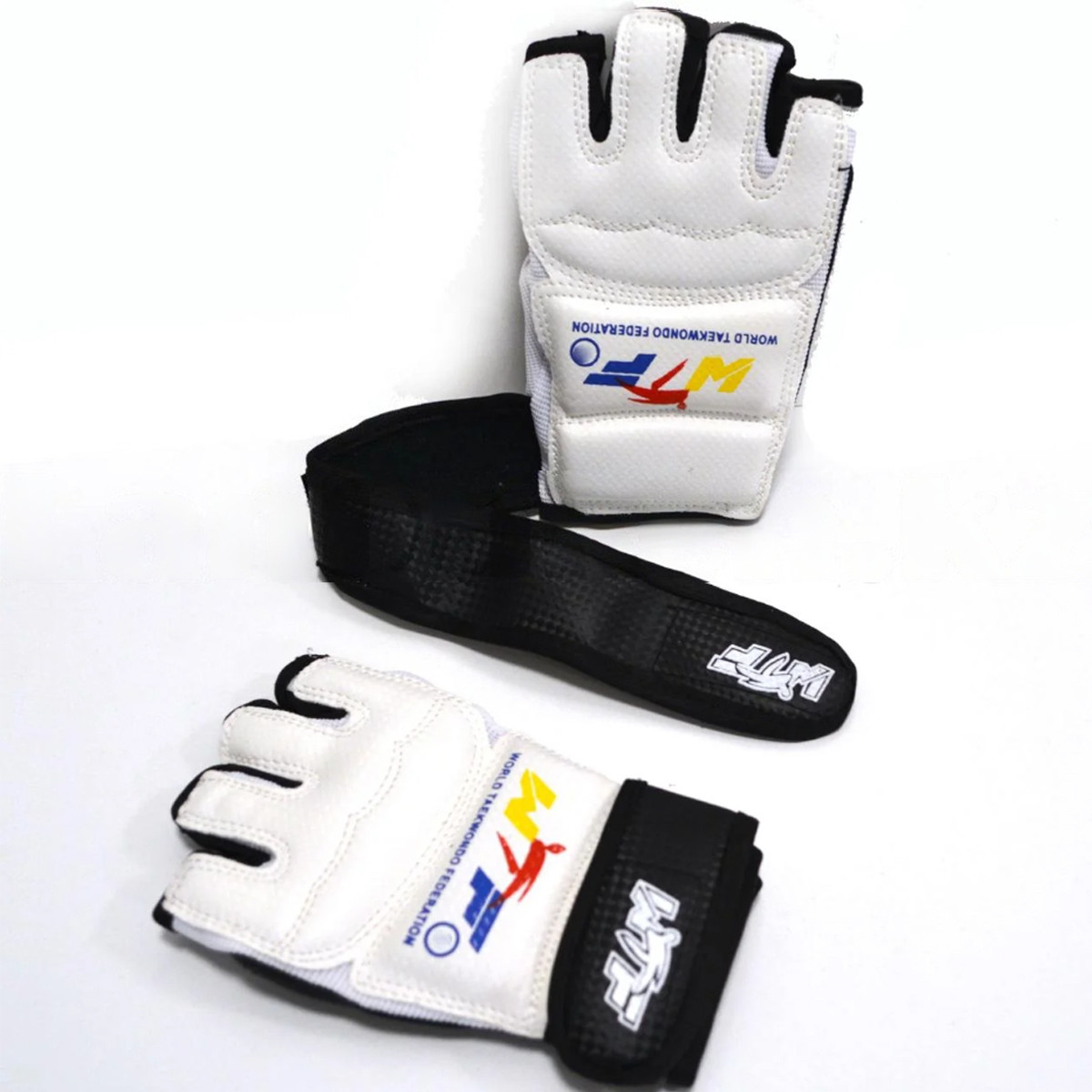 Шингарты для тхэквондо WTF на липучках белые