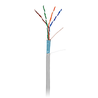 Кабель NETLAN F/UTP 4 пары, Кат.5e (Класс D), 100МГц, одножильный, BC (чистая медь), внутренний, PVC нг(B),