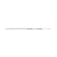 Кабель NETLAN коаксиальный, RG-6 (75 Ом), одножильный, CCS (омедненная сталь), внутренний, PVC нг(A), белый,