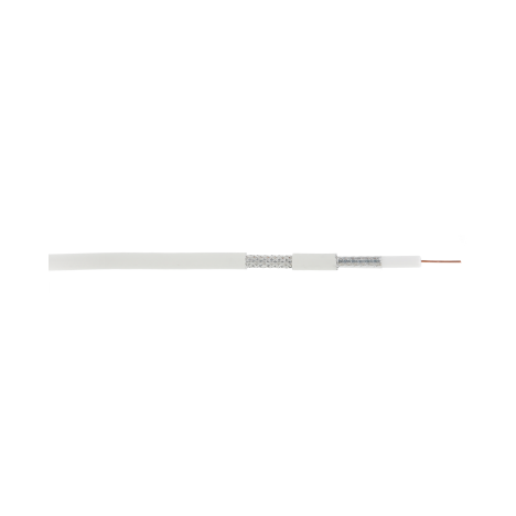 Кабель NETLAN коаксиальный, RG-6 (75 Ом), одножильный, CCS (омедненная сталь), внутренний, PVC нг(A), белый, - фото 1 - id-p110074511