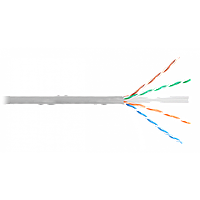 Кабель NIKOLAN U/UTP 4 пары, Кат.6 (Класс E), тест по ISO/IEC, 250МГц, одножильный, BC (чистая медь), 24AWG