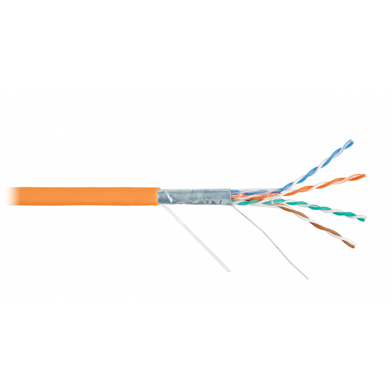 Кабель NIKOLAN F/UTP 4 пары, Кат.5e (Класс D), тест по ISO/IEC, 100МГц, одножильный, BC (чистая медь), 24AWG - фото 1 - id-p110074535