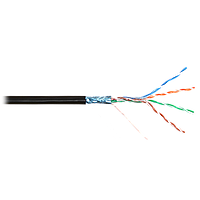 Кабель NIKOLAN F/UTP 4 пары, Кат.5e (Класс D), тест по ISO/IEC, 100МГц, одножильный, BC (чистая медь), 24AWG