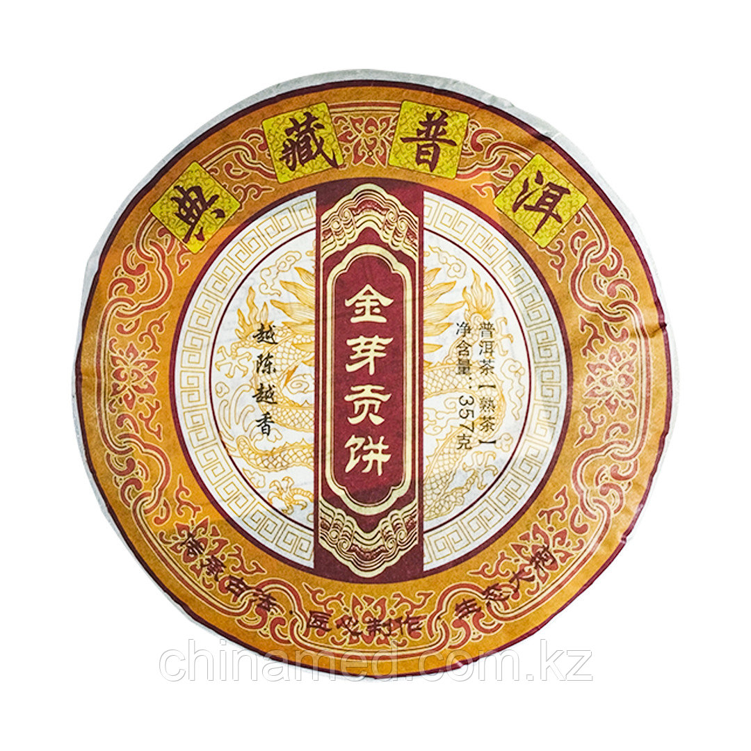 Китайский Чай "Шу Пуэр Золотой бутон" (Jinya Gong Bing)