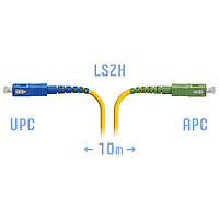 Патчкорд оптический SC/UPC-SC/APC SM 10 метров