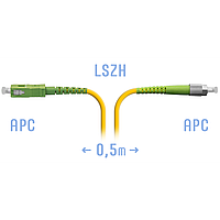 Патчкорд оптический FC/APC-SC/APC SM 0.5 метра