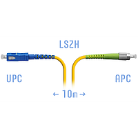 Патчкорд оптический FC/APC-SC/UPC SM 10 метров