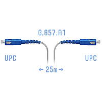 Патчкорд оптический FTTH-SC/UPC, кабель 604-02-01W, 25 метров