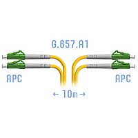 Патчкорд оптический LC/APC SM G.657.A1 Duplex 10 метров