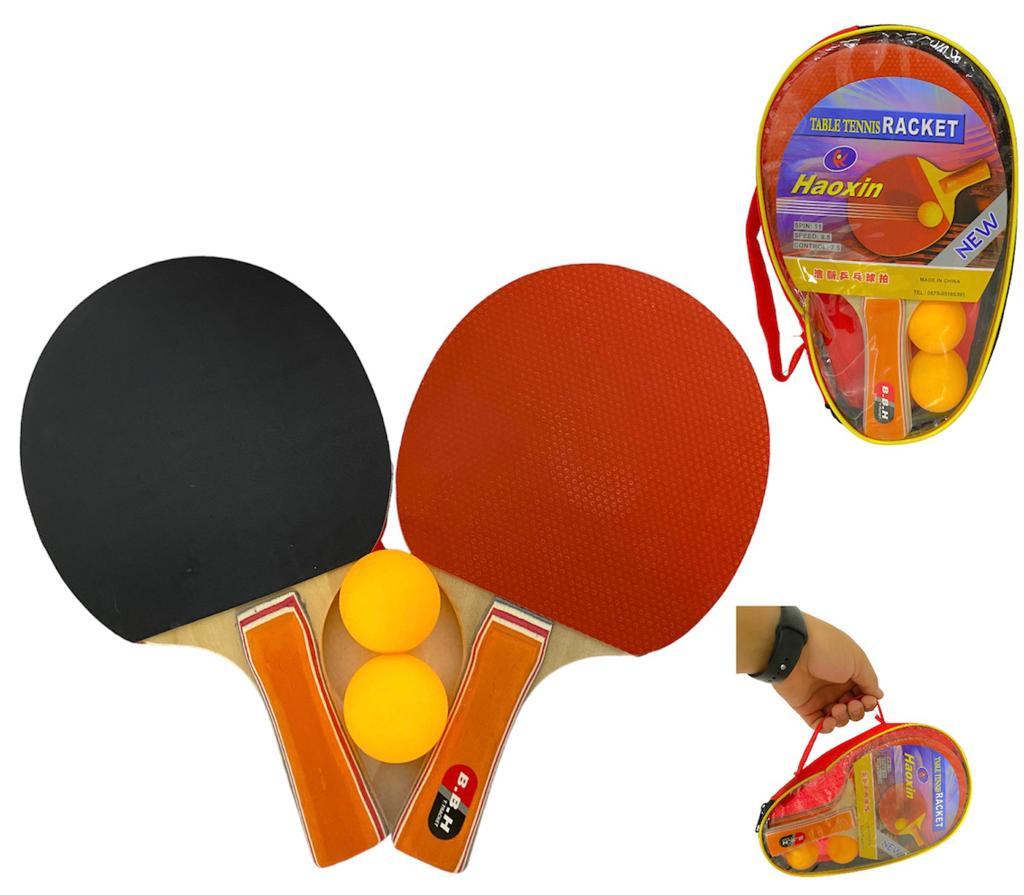 8600 Table tennis racket ракетки для настольного тенниса 2 мяча в сумочке деревян. 27*16см