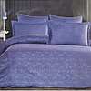 Постельное белье Жакард сатин (Jaqucard satin) Vinessa евро (1,5-спальное) Blue Турция, фото 3