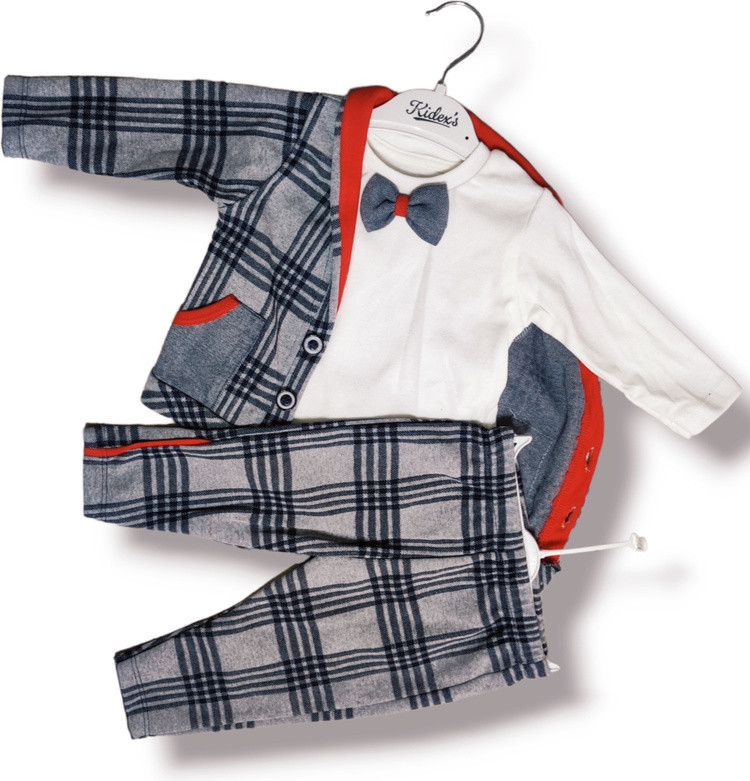 Комплект детской одежды Kidex's 90008 серый на 18 месяцев - фото 1 - id-p112485800