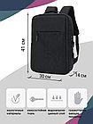 Черный рюкзак от дождя для ноутбука с USB входом Meinaili, фото 4
