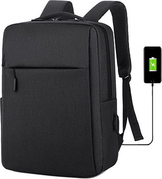 Черный рюкзак от дождя для ноутбука с USB входом Meinaili