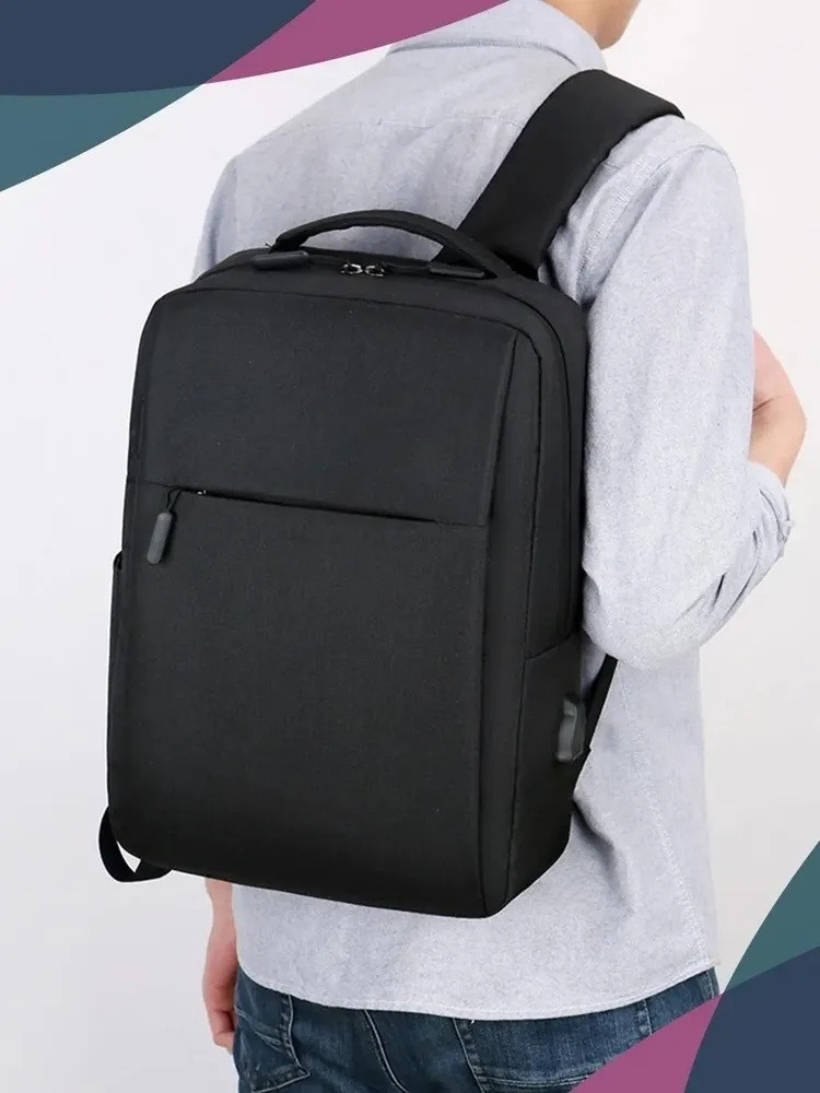 Черный рюкзак от дождя для ноутбука с USB входом Meinaili - фото 7 - id-p110083445