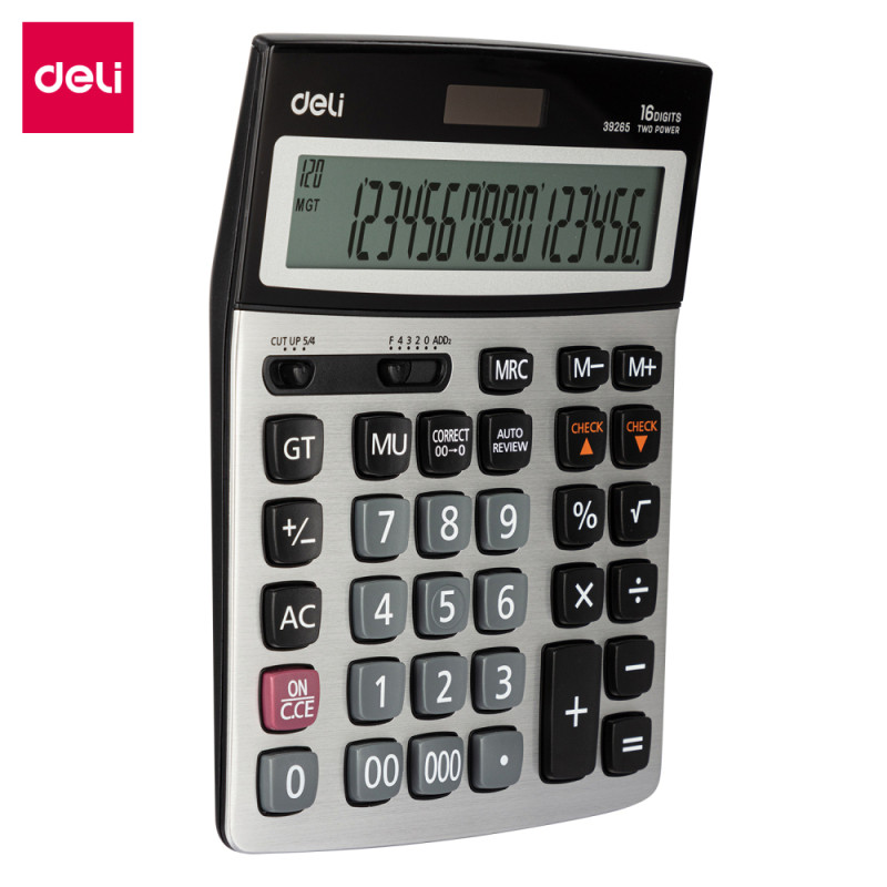 Калькулятор настольный DELI "39265" 16 разрядный, 205х155х33 мм, серый - фото 1 - id-p110086016