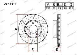 Тормозные диски  NISSAN Maxima c 2000 по 2003   2.0 / 3.0 (Передние)