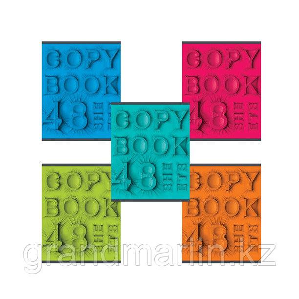 Тетрадь "Hatber Eco", 48л, А5, клетка, на скобе, серия "Letters Fabric", фото 1