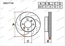 Тормозные диски CITROEN C-Elysee_c 2012 по н.в.  1.2 / 1.5 / 1.6  (Передние)