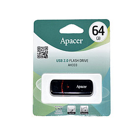USB-накопитель Apacer AH333 64GB Чёрный 2-006974 AP64GAH333B-1, фото 2