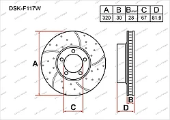 Тормозные диски MERCEDES-BENZ CL-Series c 1996 по 1999   4.2 / 5.0 / 6.0  (Передние)