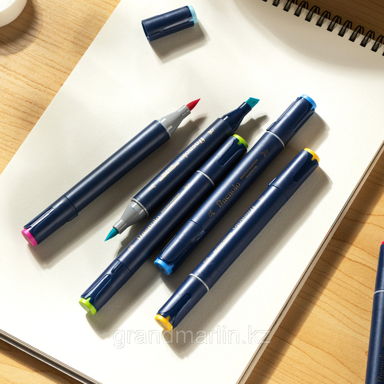 Набор маркеров для скетчинга DELI "Finenolo", двухсторонний, 30 цветов - фото 4 - id-p109407910