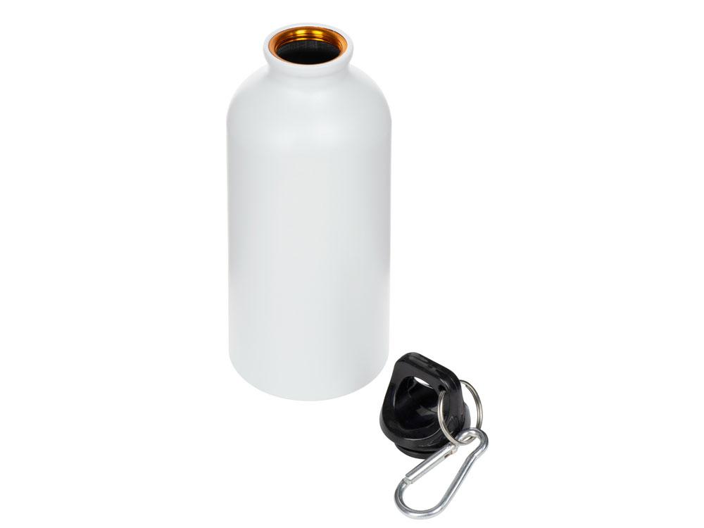 Матовая спортивная бутылка Hip S с карабином и объемом 400 мл, белый - фото 2 - id-p110092535