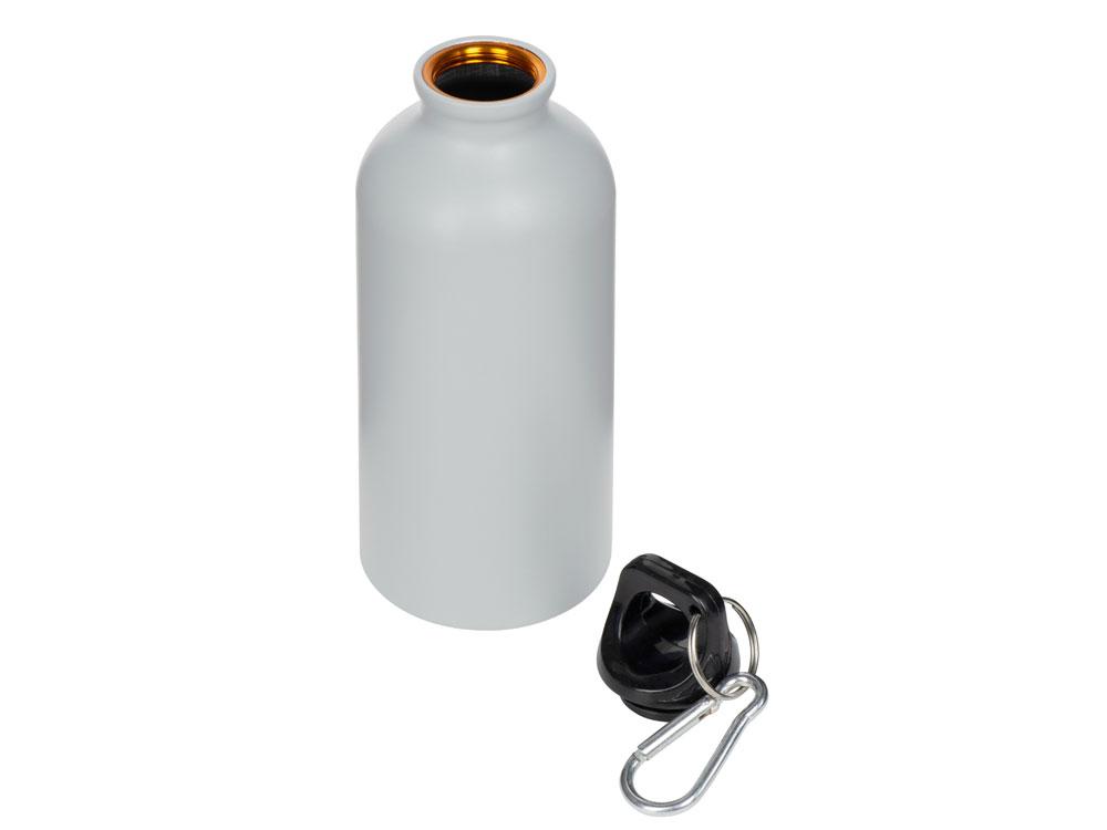 Матовая спортивная бутылка Hip S с карабином и объемом 400 мл, серый - фото 2 - id-p110092536