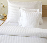 Комплект постельного белья Люкс двуспальный страйп-сатин стандарт евро