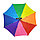 Зонт трость с чехлом полуавтомат 116 см радуга неон, фото 4