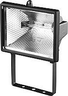 Прожектор галогеновый СВЕТОЗАР с дугой крепления под установку, цвет черный, 500Вт