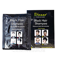 Шампунь с черной краской Disaar Black Hair Shampoo для тонирования седых волос