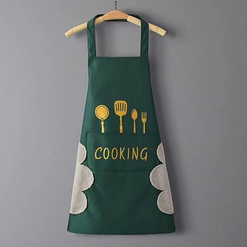 Кухонный фартук "Cooking", зеленый.
