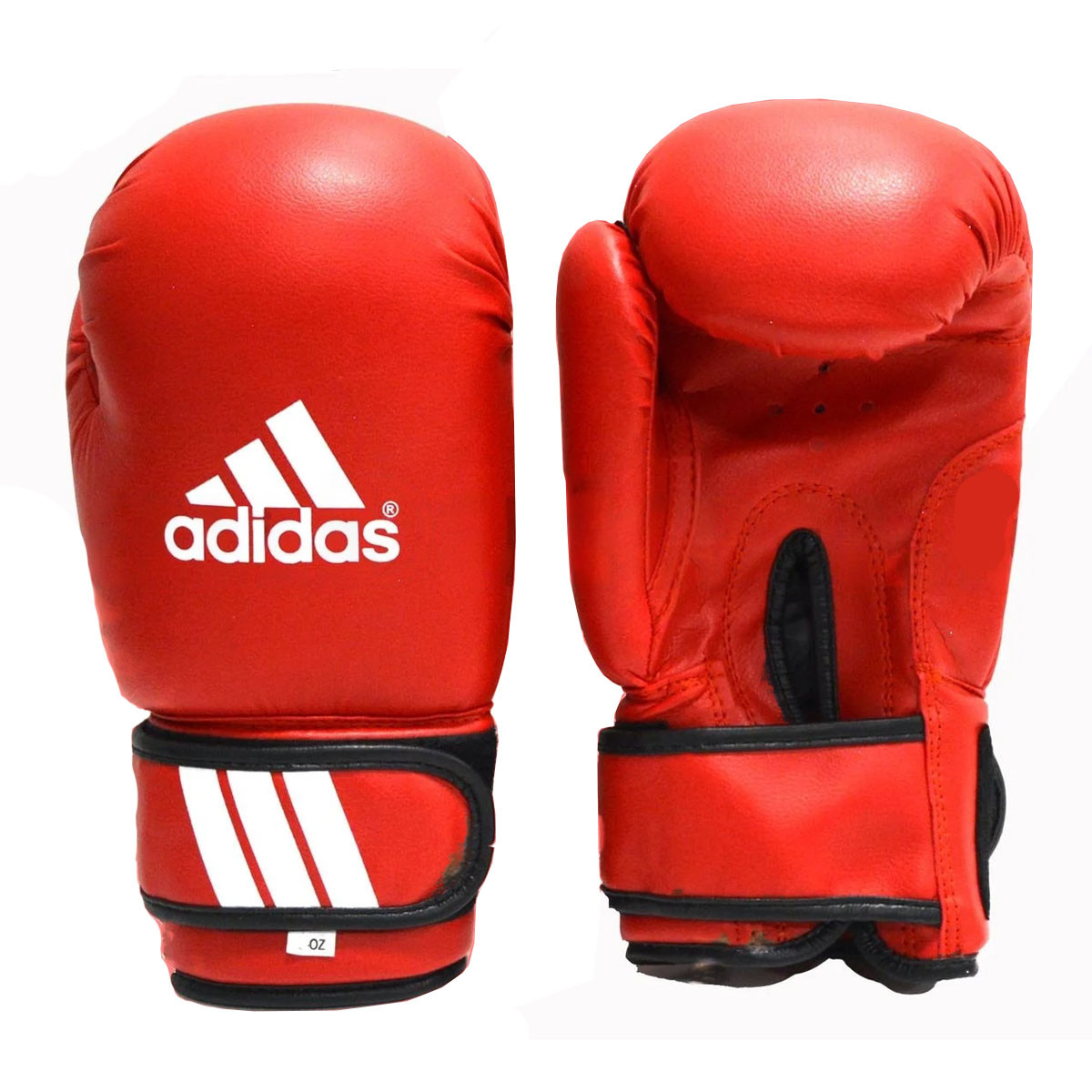 Боксерские перчатки 8-OZ красные с надписью с белой надписью
