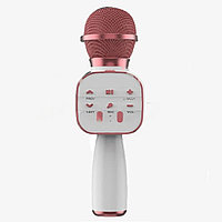 Беспроводной Bluetooth караоке-микрофон с USB входом DS813 розовый