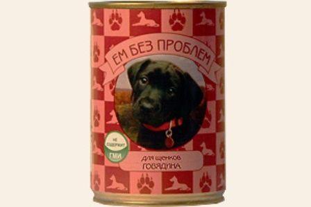 Ем без проблем консервы для щенков 410 гр говядина, фото 1