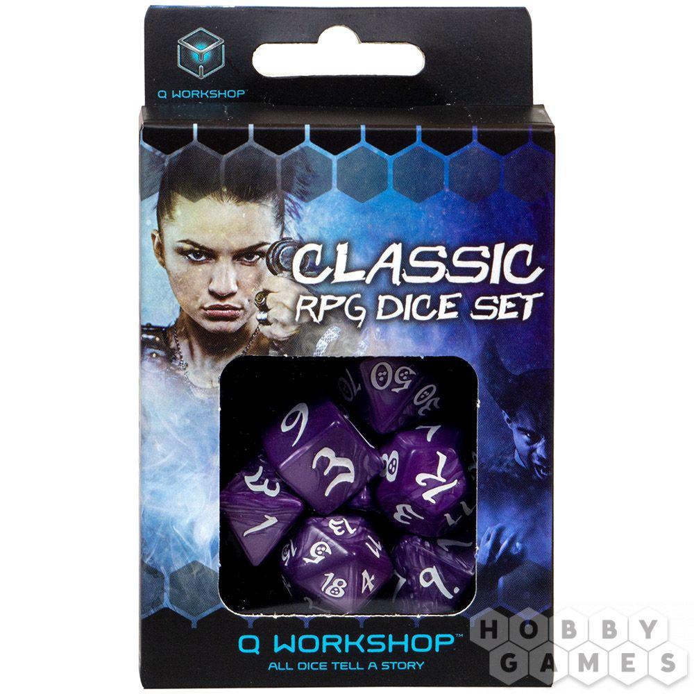 Набор кубиков Classic RPG Lavender & white Dice Set