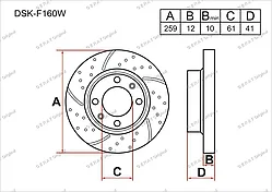 Тормозные диски DACIA Logan c 2004 по н.в.   1.0 / 1.2 / 1.4 / 1.5 / 1.6  (Передние)