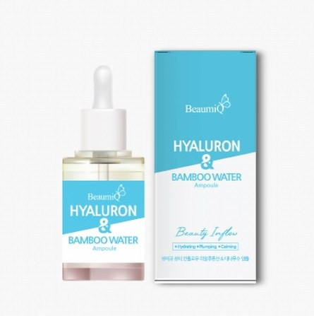 Сыворотка для лица с гиалуроновой кислотой и бамбуковой водой BeaumiQ Hyaluron & Bamboo Water Ampoule / 30 мл.