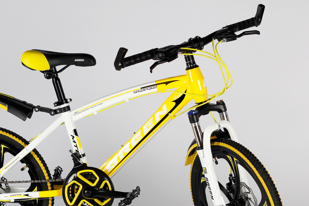 Детский велосипед Green 20 колеса литые диски Желтый - фото 3 - id-p110125447