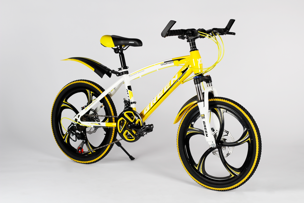Детский велосипед Green 20 колеса литые диски Желтый - фото 2 - id-p110125447