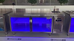 Холодильный стол со стеклом. t 10~2. 1500*700 см. HC9-1570B