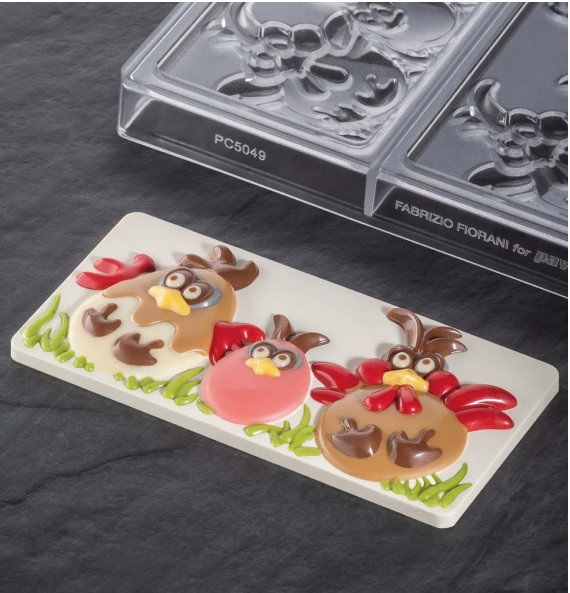 Форма Д/Шок. "Easter Friends" Mm 154X72X15 H, 100Гр, 3 Ячейки, П/К Pc5049, фото 1