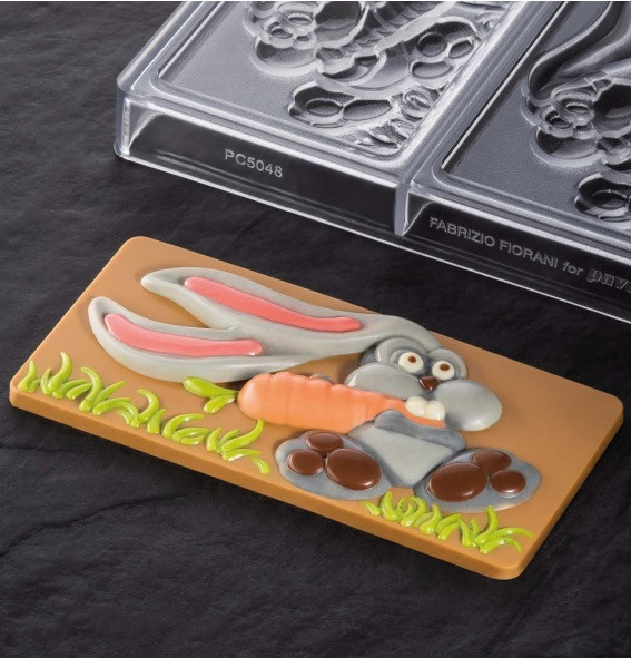 Форма Д/Шок. "Easter Bunny" Mm 154X72X13 H, 100Гр, 3 Ячейки, П/К Pc5048, фото 1